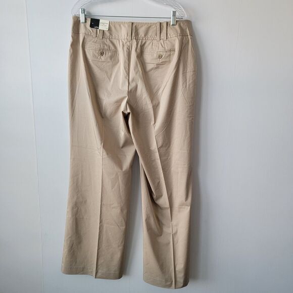ann taylor loft high waist julin flare tan leg size 14 - Picture 2 of 8